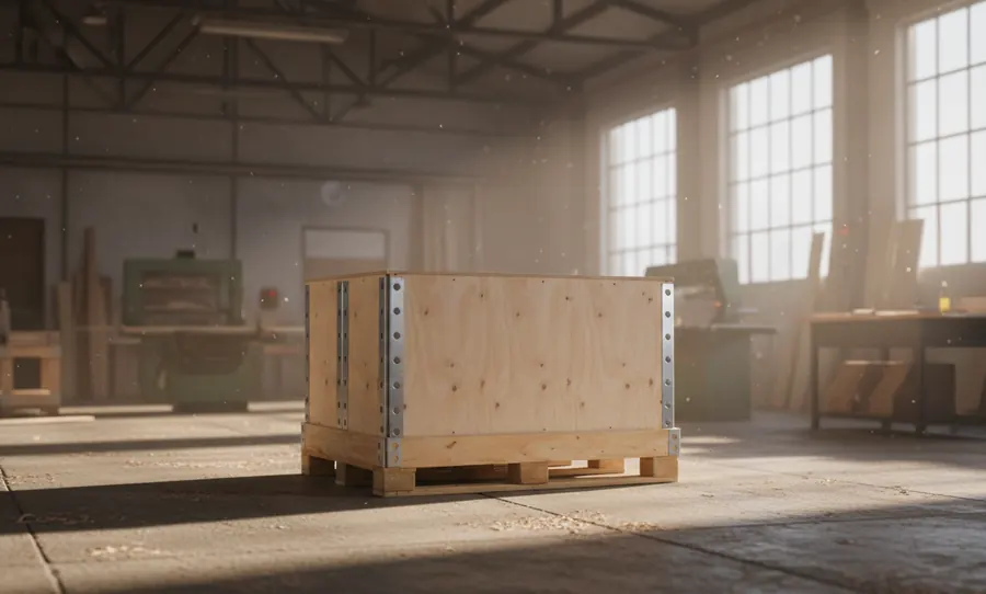 Wooden Box with Corner Protection